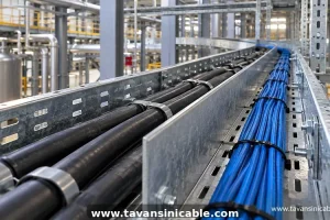دیوایدر سینی کابل برای جداسازی کابل برق و دیتا در مسیر صنعتی